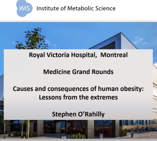 screen shot from a lecture by Stephen O'Rahilly